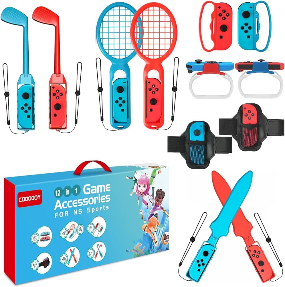 Switch Sports Accessories - CODOGOY 12 in 1 Switch Sports Accessories Bundle for Nintendo Switch ... | Amazon (US)