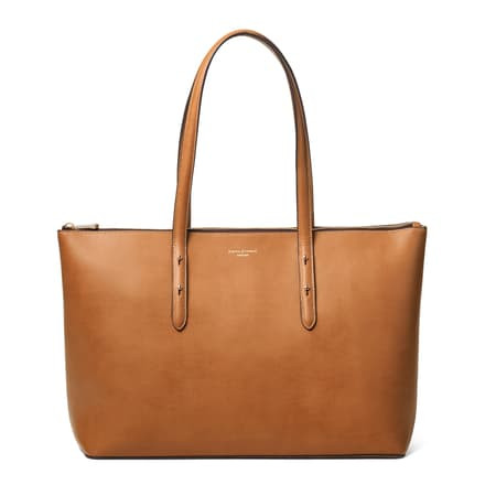 Regent Zipped Leather Tote Bag
        Smooth Tan | Aspinal of London