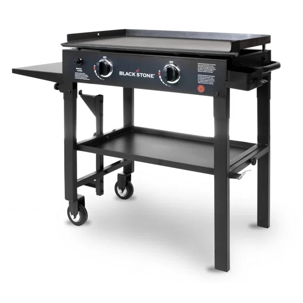Blackstone 2-Burner Flat Top Propane Gas Griddle with Side Shelves | Wayfair North America