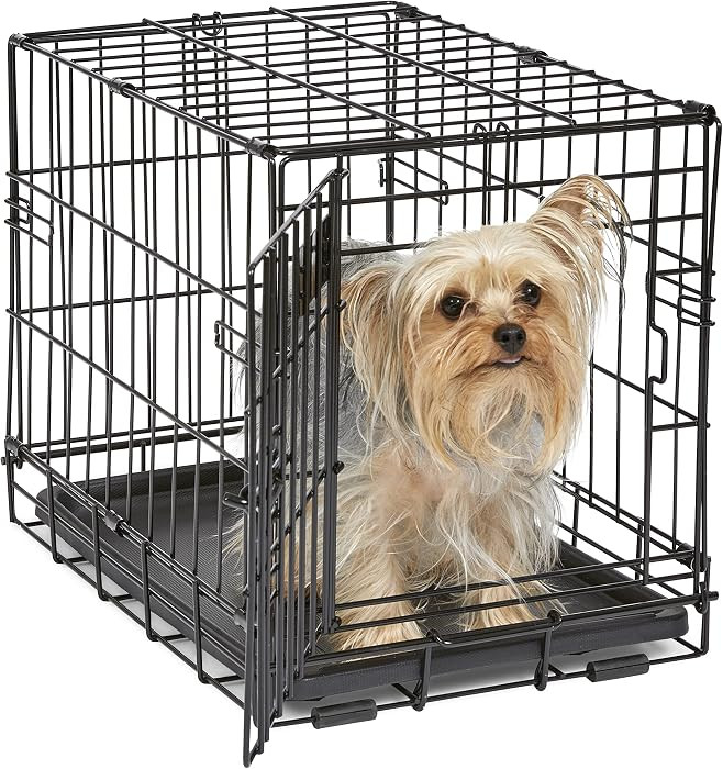Midwest Homes for Pets 18-Inch iCrate Folding Dog Crate with Divider Panel, Leak-Proof Tray & Sec... | Amazon (US)