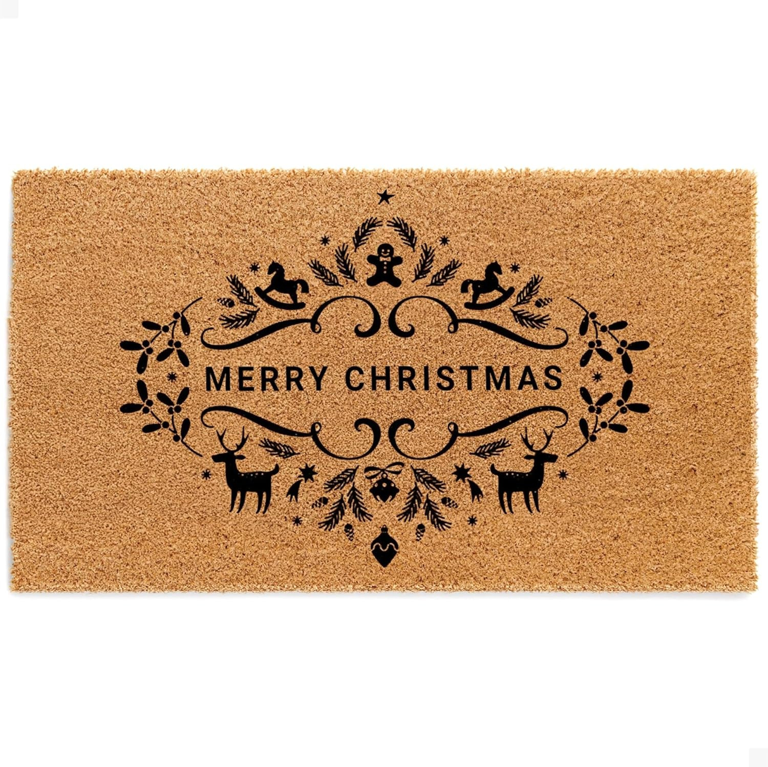 THEODORE MAGNUS Christmas Door Mat - Welcome Mat for Front Door with Non-Slip Backing - Durable D... | Amazon (US)