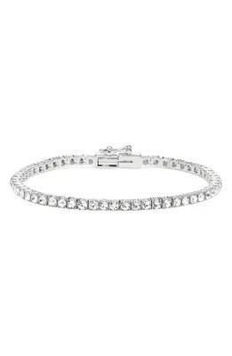 Nordstrom Cubic Zirconia Tennis Bracelet, 3mm in Clear- Gold at Nordstrom | Nordstrom