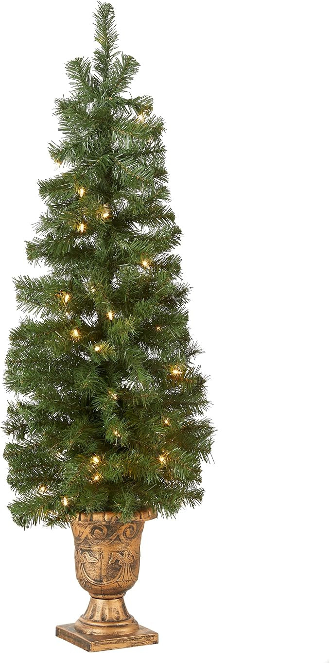National Tree Company Pre-lit Artificial Tree For Entrances and Christmas| Includes Pre-strung Wh... | Amazon (US)