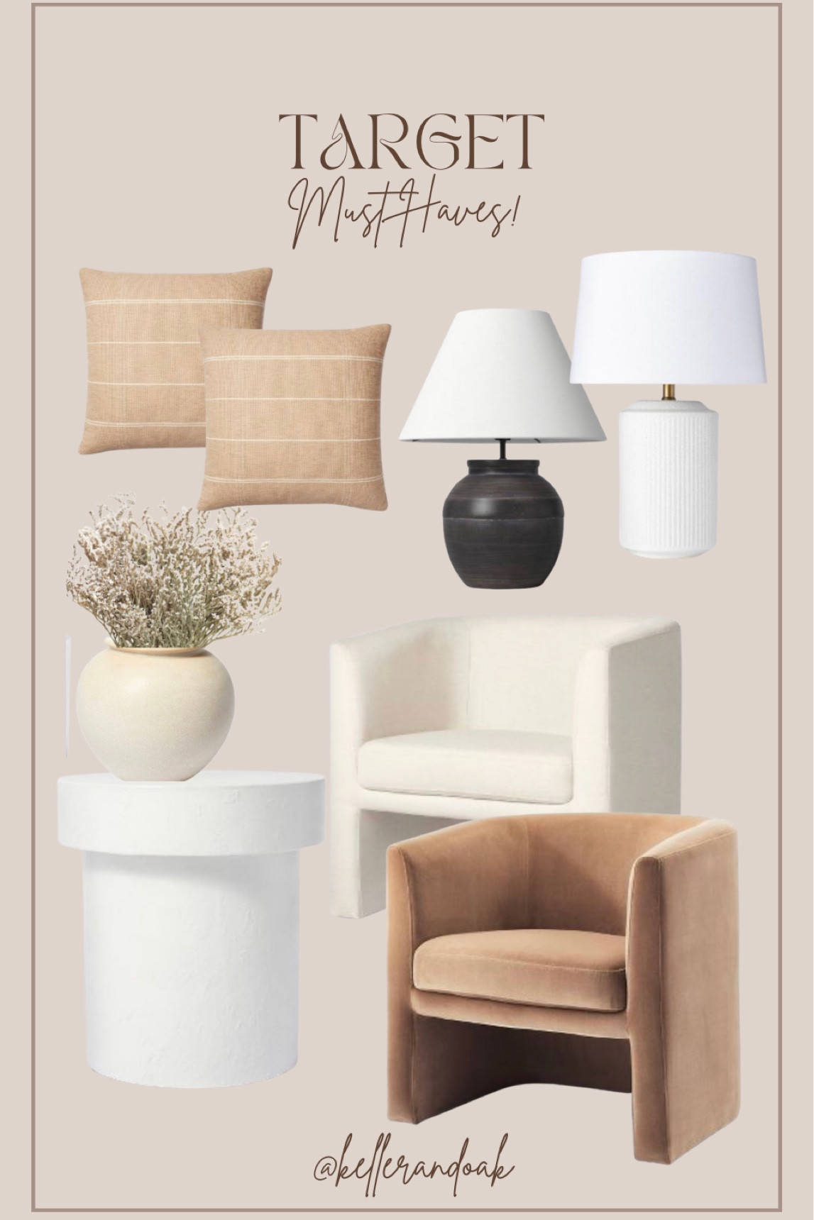 Target style, target home, target sale, interior design, neutral home, lamps, throw pillows, accent table, accent chairs, sale, deals 

#ltkhome #kellerandoak #targethome #targetsale 