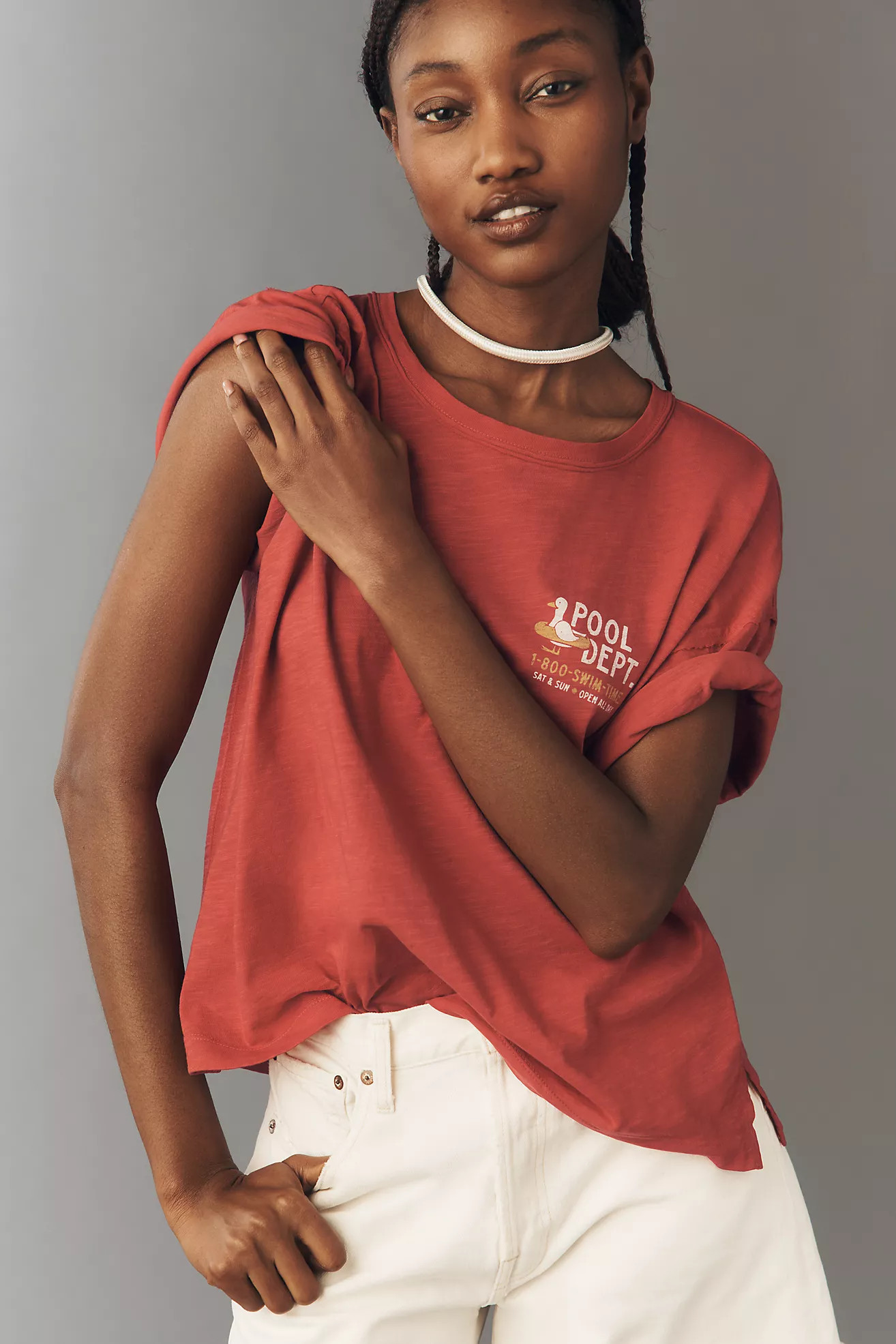 Pilcro Pool Rules Cotton Graphic Tee | Anthropologie (US)