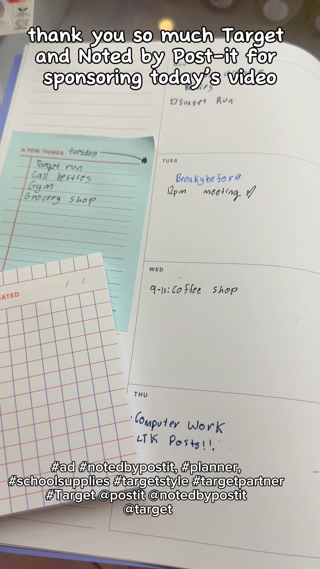  #ad Quite literally a lifesaver when it comes to my busy schedule!! #notedbypostit, #planner, #schoolsupplies #targetstyle #targetpartner #Target  @Postit _ @notedbypostit @Target @Shop.LTK, #liketkit
