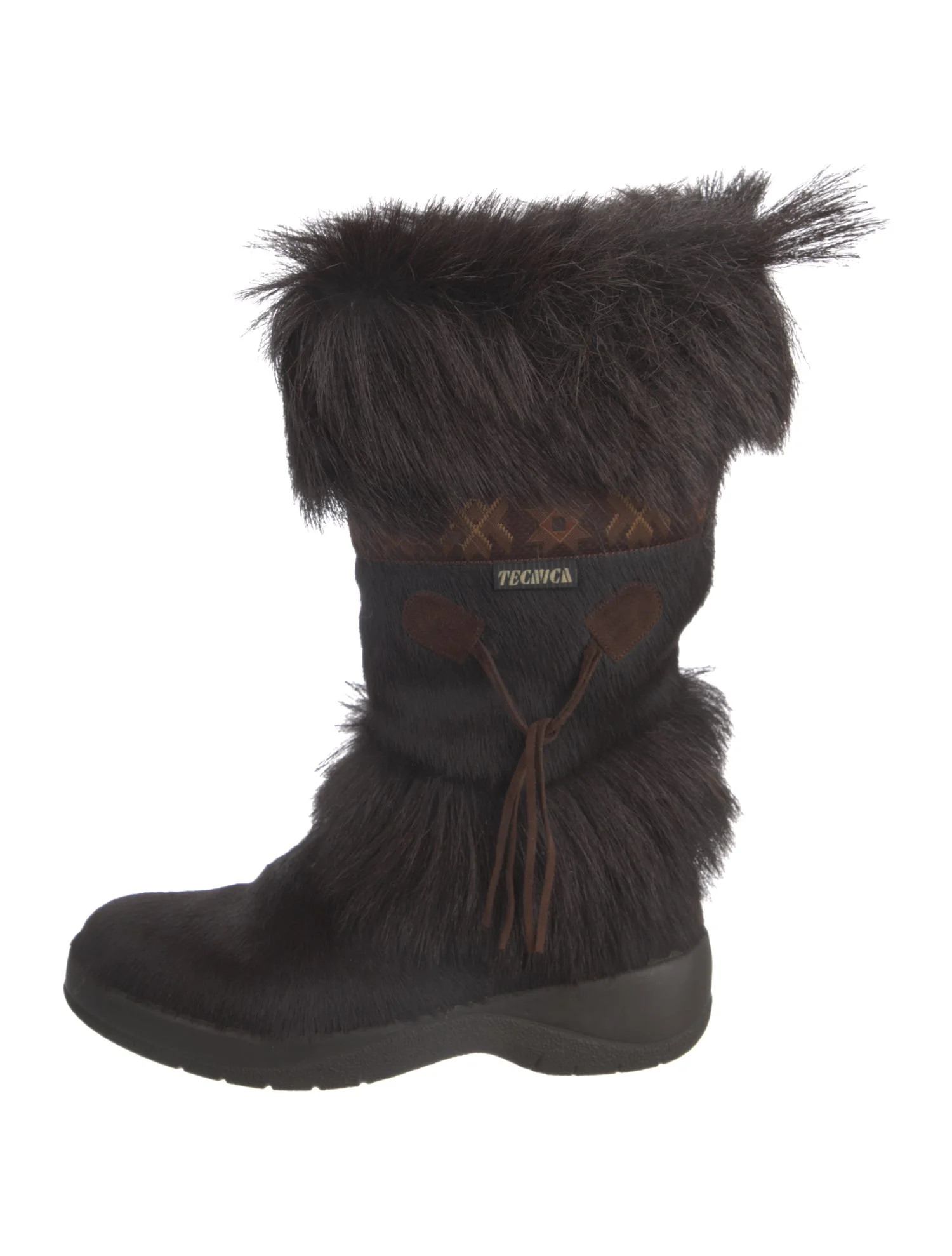 Fur Printed Snow Boots | The RealReal