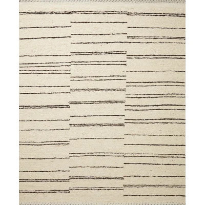 Roman Hand Woven Wool Beige/Black Area Rug | Wayfair North America