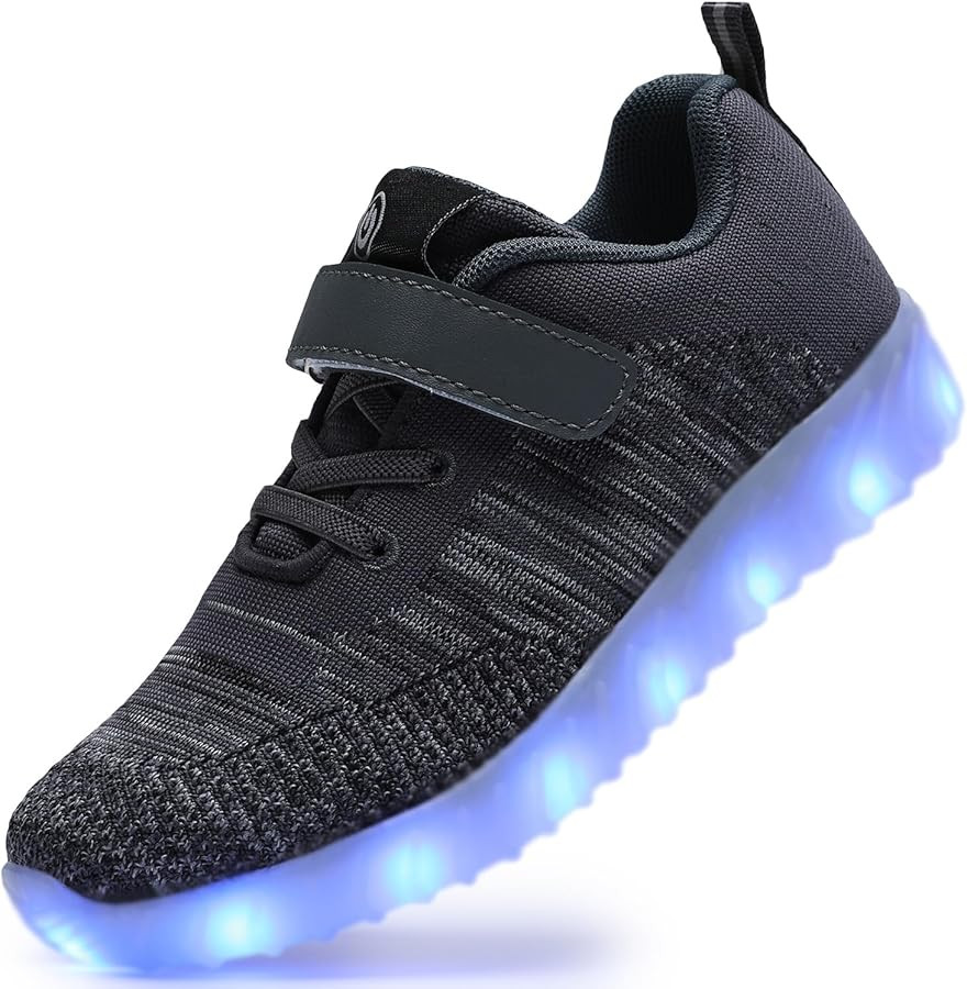 AoSiFu Kids Light Up Shoes Toddler Girls Boys Breathable Led Flashing Sneakers USB Charge | Amazon (US)