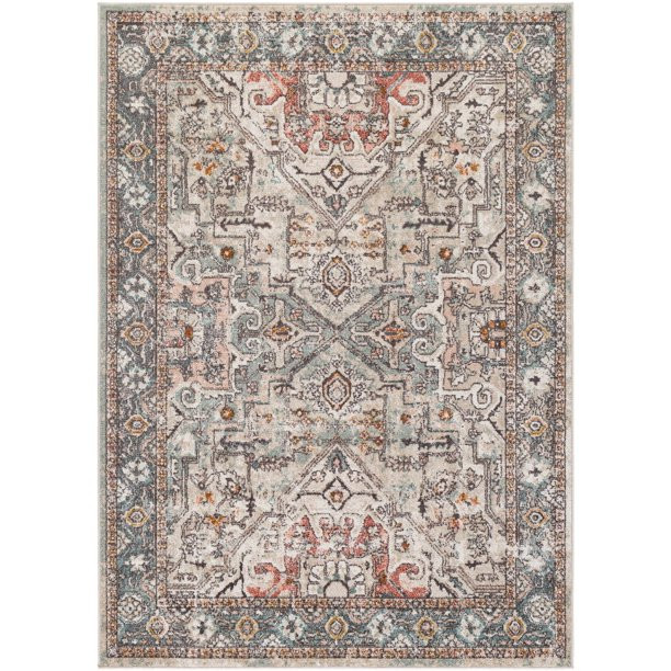 Bolinas Traditional Oriental Living Room Area Rug - Bohemian Vintage Look - Persian Boho Style - ... | Walmart (US)