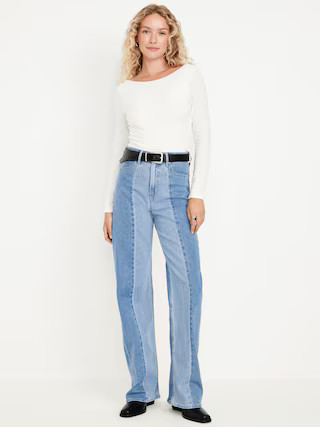 Extra High-Waisted Sky-Hi Wide-Leg Jeans | Old Navy (US)