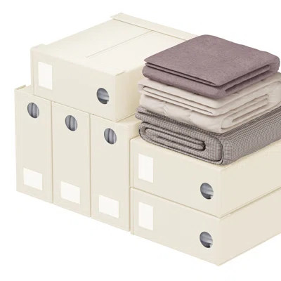 6 Pack Bed Sheet Organizers and Storage, Foldable Linen Closet Organizer with Window for Queen and King Size Bedding | Wayfair North America