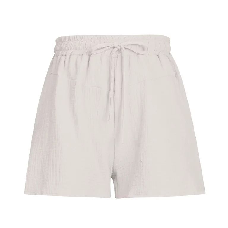 Shorts for Women 2023 Pejock Women Casual Wide Leg Shorts Drawstring Comfy Elastic Waist Shorts S... | Walmart (US)