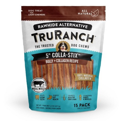 TruRanch 5" Collagen Bully Sticks Beef Flavor Dog Treats - 5.2oz/15ct | Target