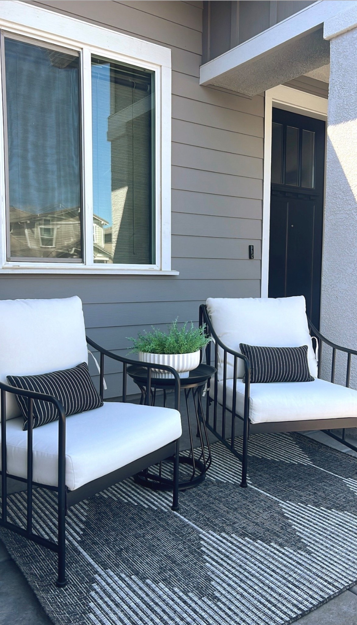 Beautiful porch furniture makes such an impression! White textured patio set, black iron patio set, white conversation set, Walmart viral patio set

#LTKHome #LTKSeasonal