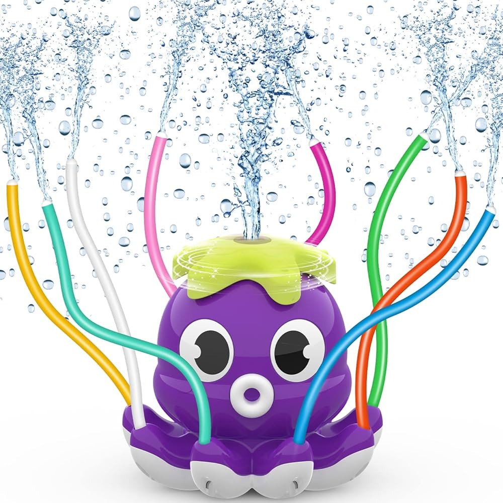 SAMTOP Outdoor Water Spray Sprinkler for Kids and Toddlers, Summer Outside Toys Backyard Games wi... | Amazon (US)