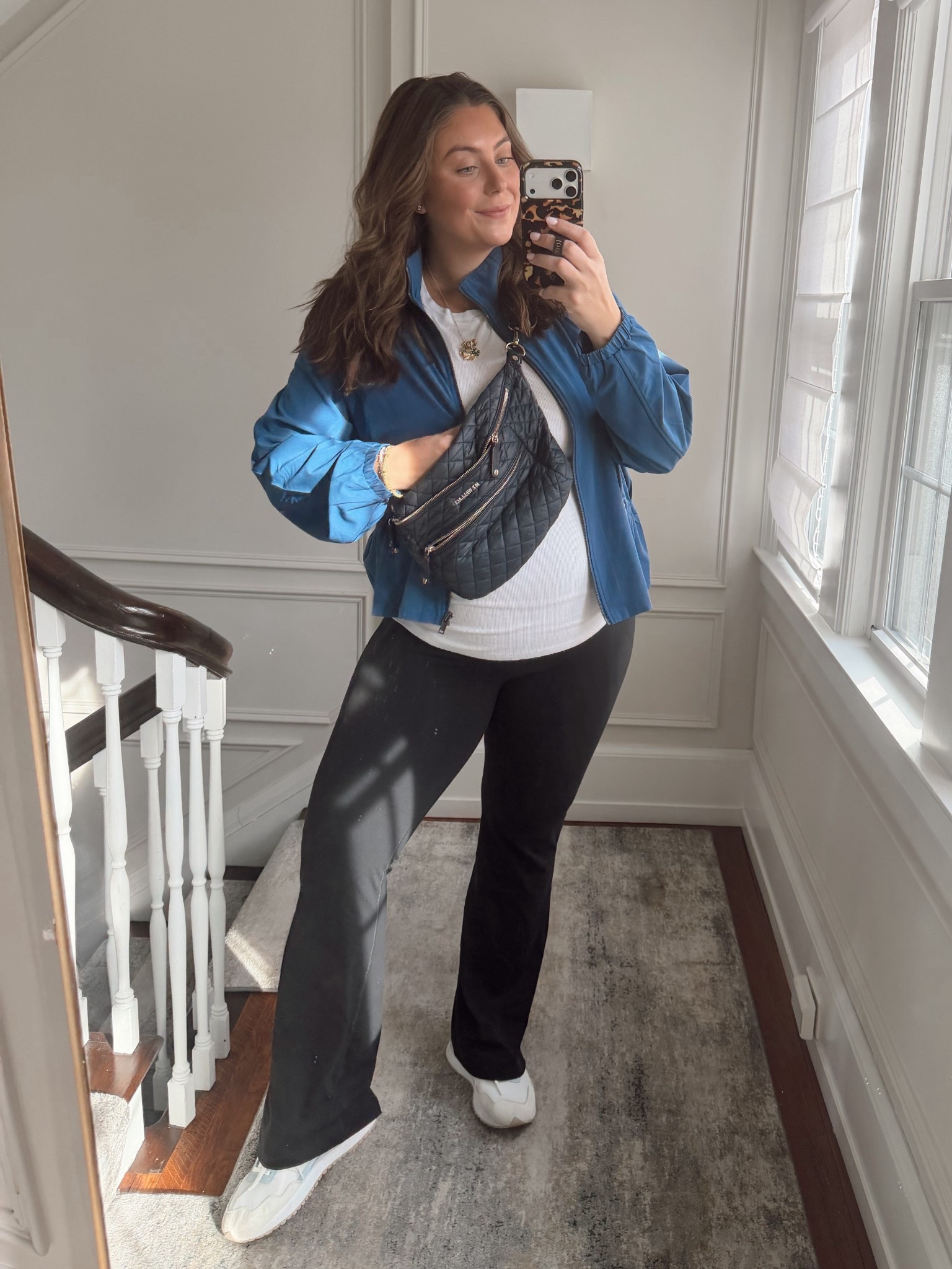 Early spring outfit for running errands - wearing size 2X in jacket, XXL in t-shirt, XL in leggings. Use CARALYN15 on your first order at Spanx. 

#LTKSpringSale #LTKmomlife #LTKMidsize