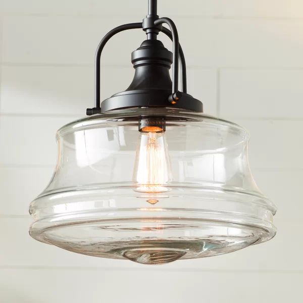 Nadine 1-Light Single Schoolhouse Pendant | Wayfair North America