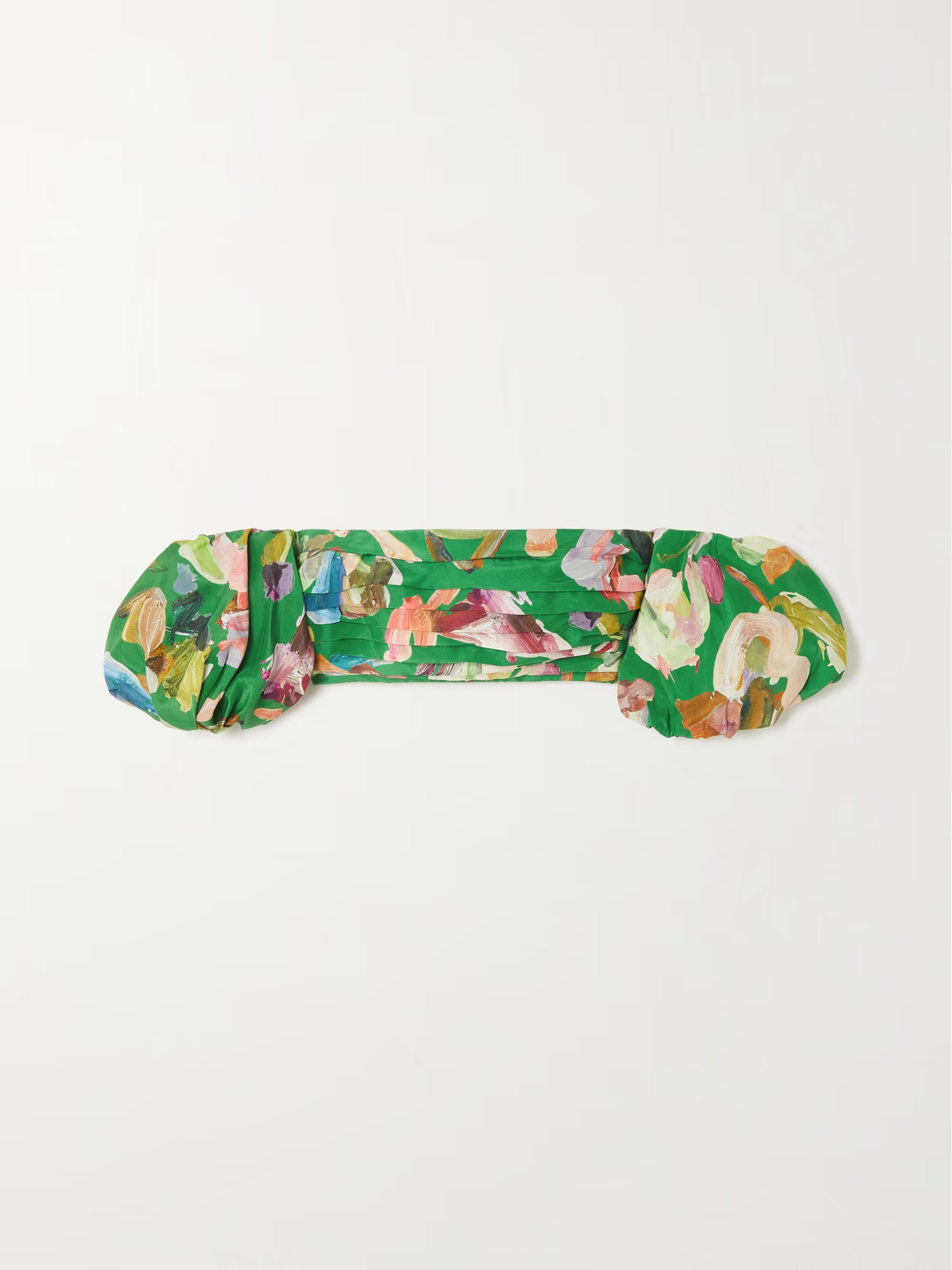 Arlo off-the-shoulder cropped printed silk-crepe top | NET-A-PORTER (US)