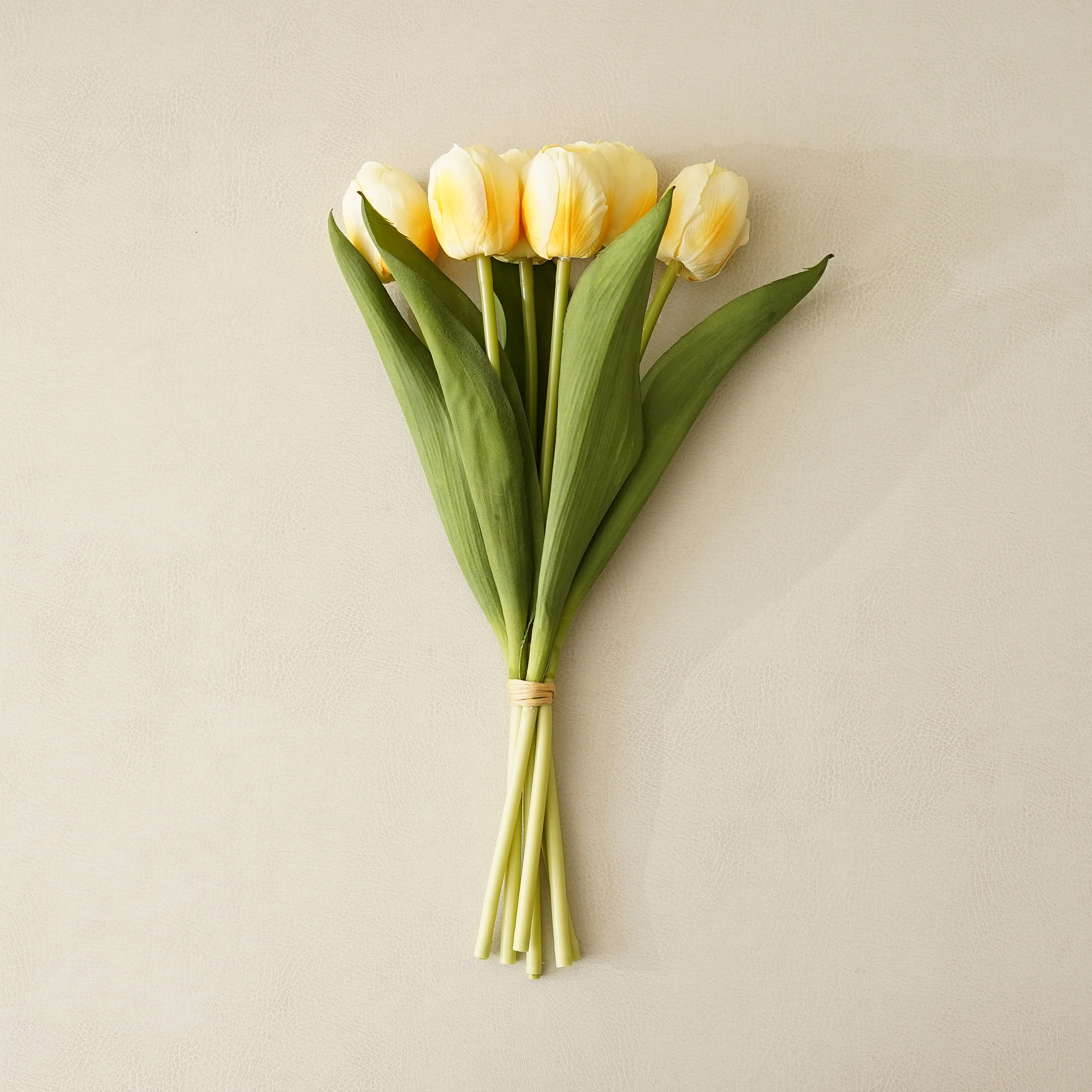 Real Touch Hybrid Tulip Bundle | Pale Yellow | MJHome