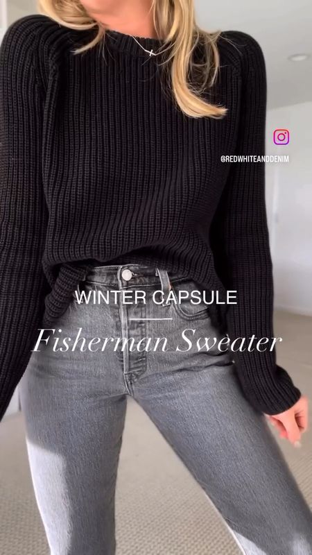 Cotton Fisherman Sweater from Quince - Jenni Kayne style for less than $40! Use code REDWHITEDENIM10 for 10% off! Fit is TTS - I’m wearing small. 

#LTKunder50 #LTKsalealert