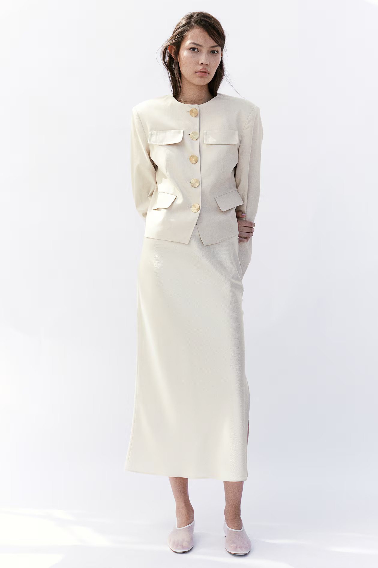 Crêpe satin skirt | H&M (UK, MY, IN, SG, PH, TW, HK)