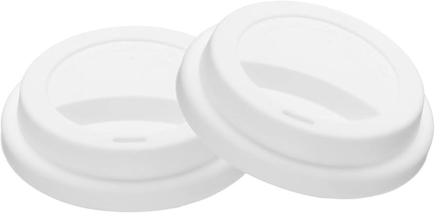 uxcell 2 Pcs Silicone Cup Lids for Glass Cup, 3" ID 3.7" OD Silicone Coffee Cup Mug Lid Reusable ... | Amazon (US)