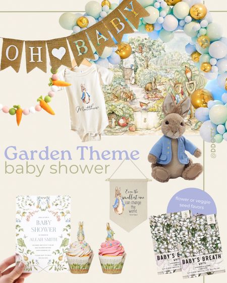 Another reader request: baby shower for a boy - I think a garden theme can really be gender neutral - but soooo adorable and so many different interpretations. I loooove the Peter Rabbit garden theme!! #babyshowerinspo #peterrabbitbabyshower #partyinspo 

#LTKbump #LTKbaby #LTKparties