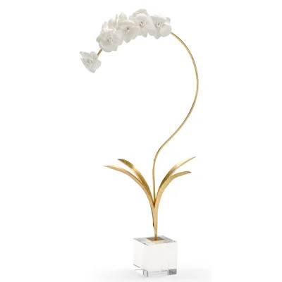 Garden of Delights Orchid on Stand Sculpture | Perigold