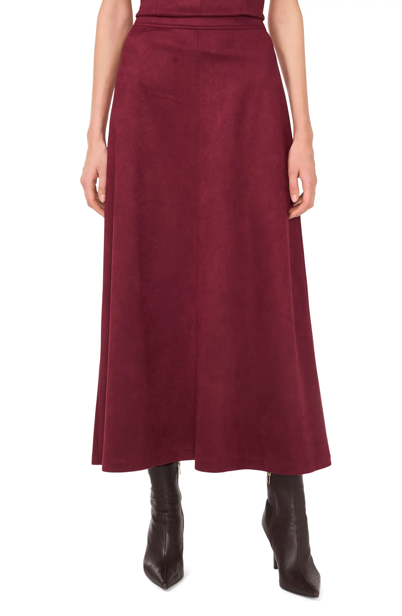 Vince Camuto Faux Suede A-Line Maxi Skirt | Nordstrom | Nordstrom