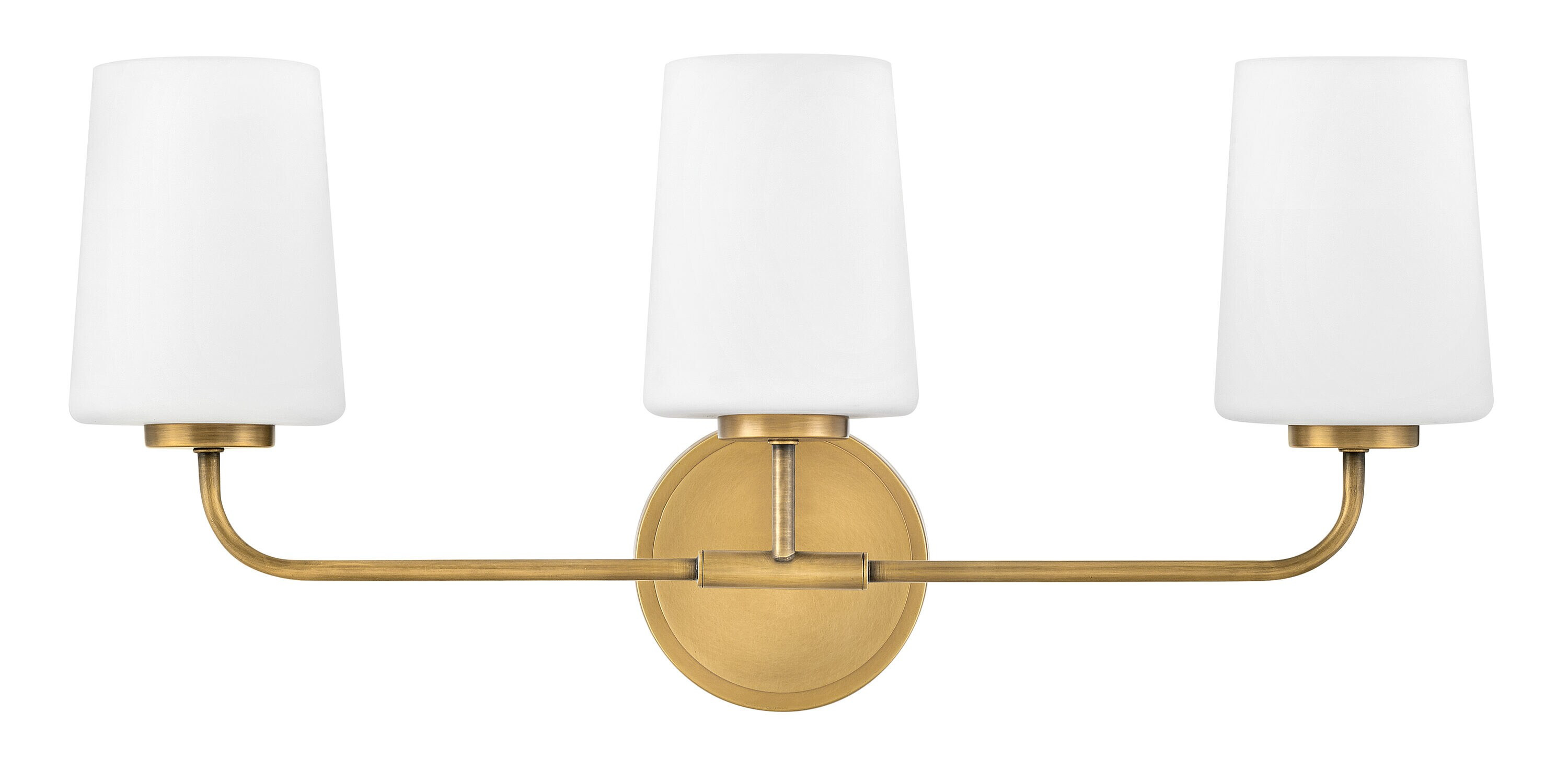 Lark Kline 23.8-Inches 3 -Light Antique Brass Transitional Vanity light | 853453HB | Lowe's
