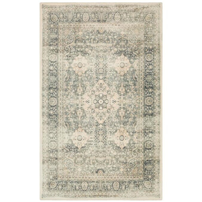 Mohawk Home Prismatic 8 x 10 Grey Indoor Border Area Rug Lowes.com | Lowe's