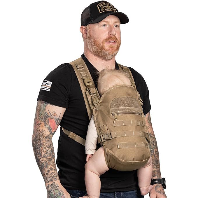 TBG - Mens Tactical Baby Carrier for Infants and Toddlers 8-33 lbs - Compact (Coyote Brown) | Amazon (US)
