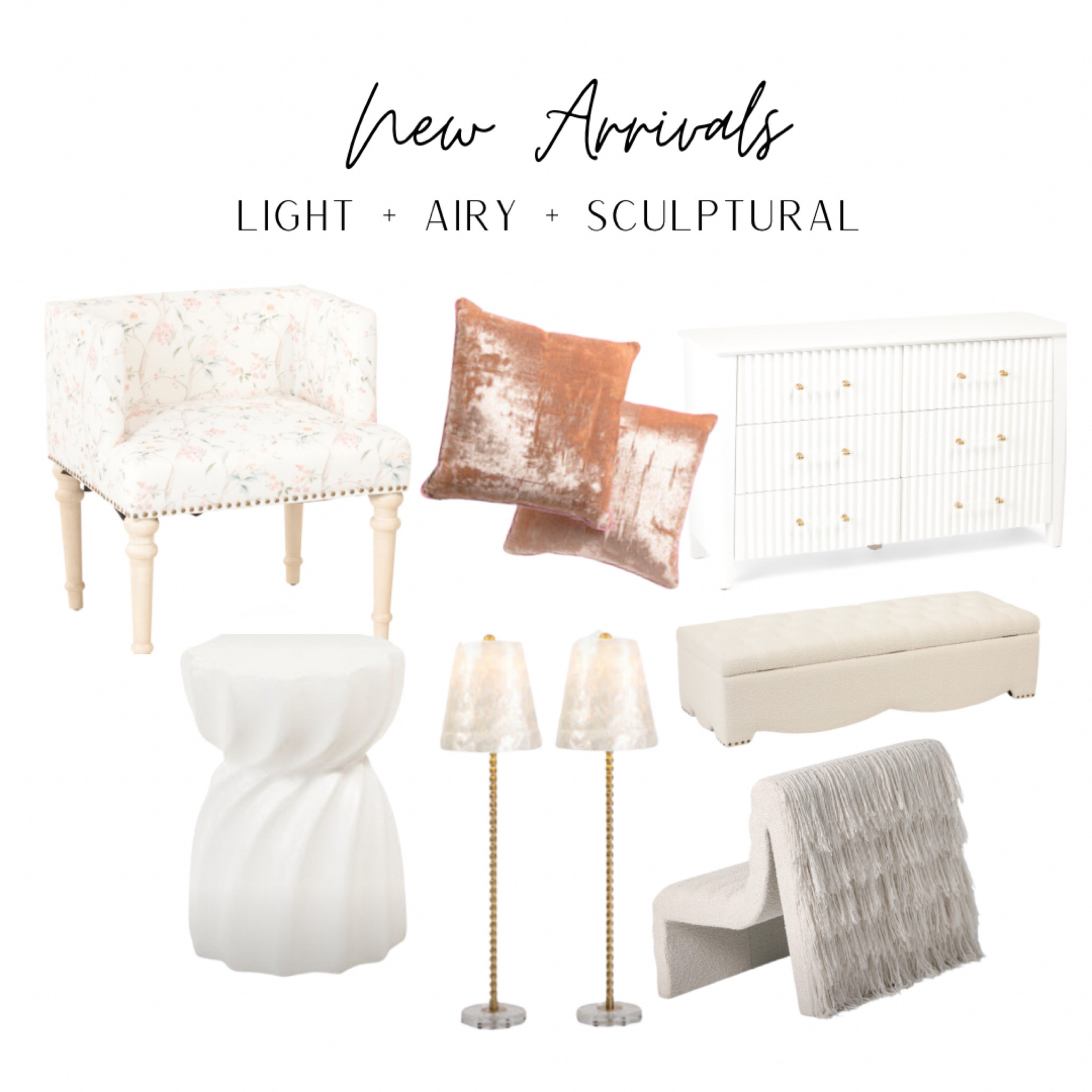 Fun, sculptural new arrivals in home decor! Light, bright, and beautiful.💕

#LTKSeasonal #LTKHome #LTKSummerSales