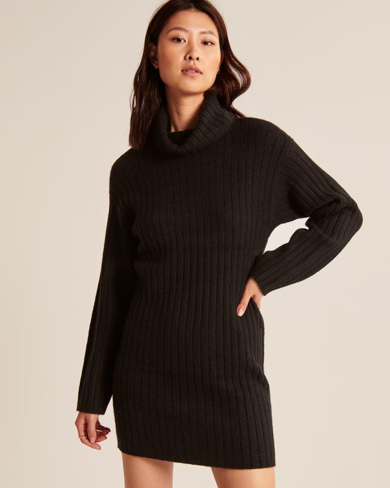 Women's Easy-Fitting Turtleneck Sweater Dress | Women's Clearance | Abercrombie.com | Abercrombie & Fitch (US)