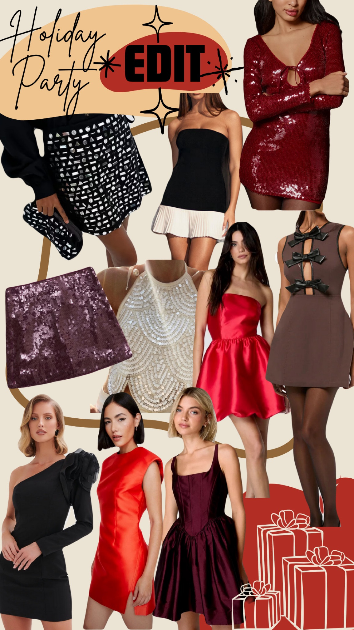 Holiday party outfit edit! Sparkles, sequins, shine, bows, pleats, corset dresses, bubble hemlines, mini dresses and mini skirts. Shine this holiday season!

#LTKHoliday #LTKStyleTip #LTKParties