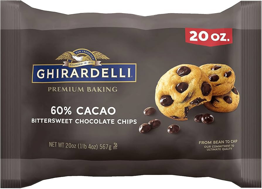 GHIRARDELLI 60% Cacao Bittersweet Chocolate Premium Baking Chips, 20 OZ Bag | Amazon (US)