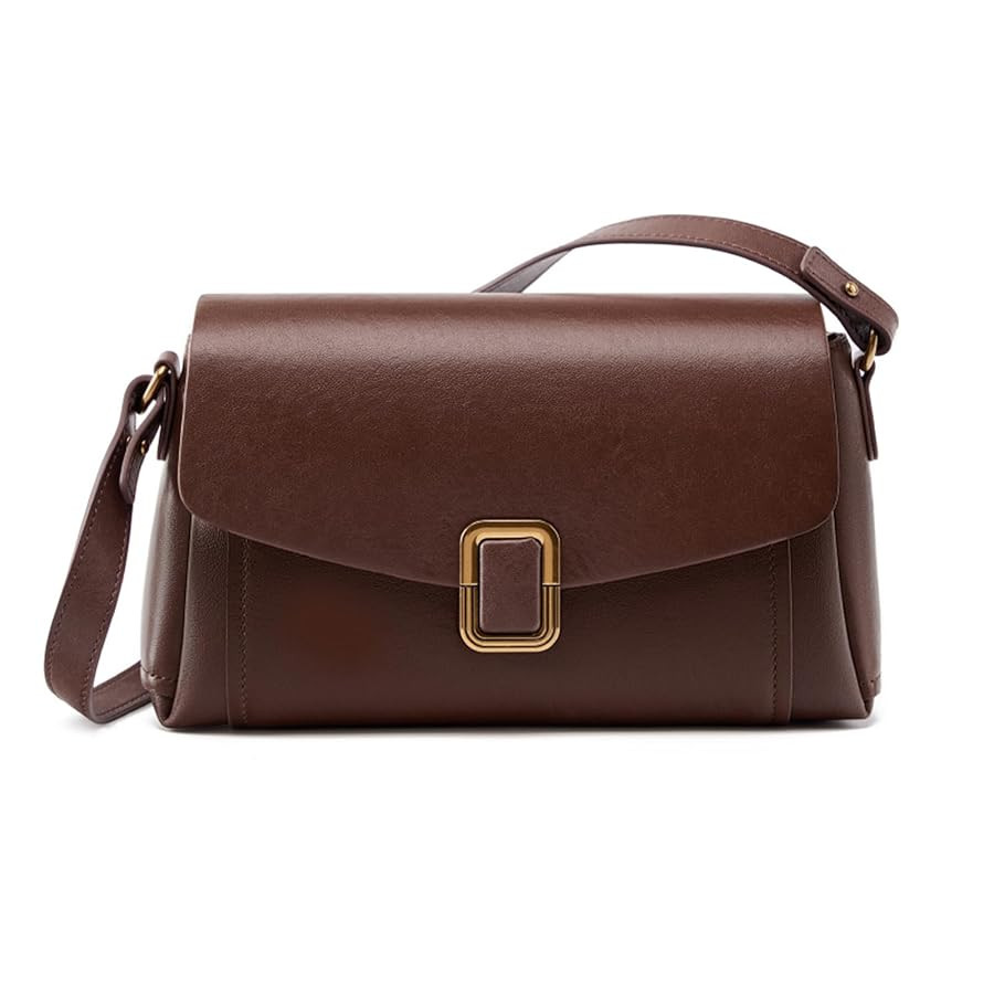 Genuine Leather Crossbody Bag for Women, Removable Satchel Adjustable Shoulder Bag | Amazon (US)