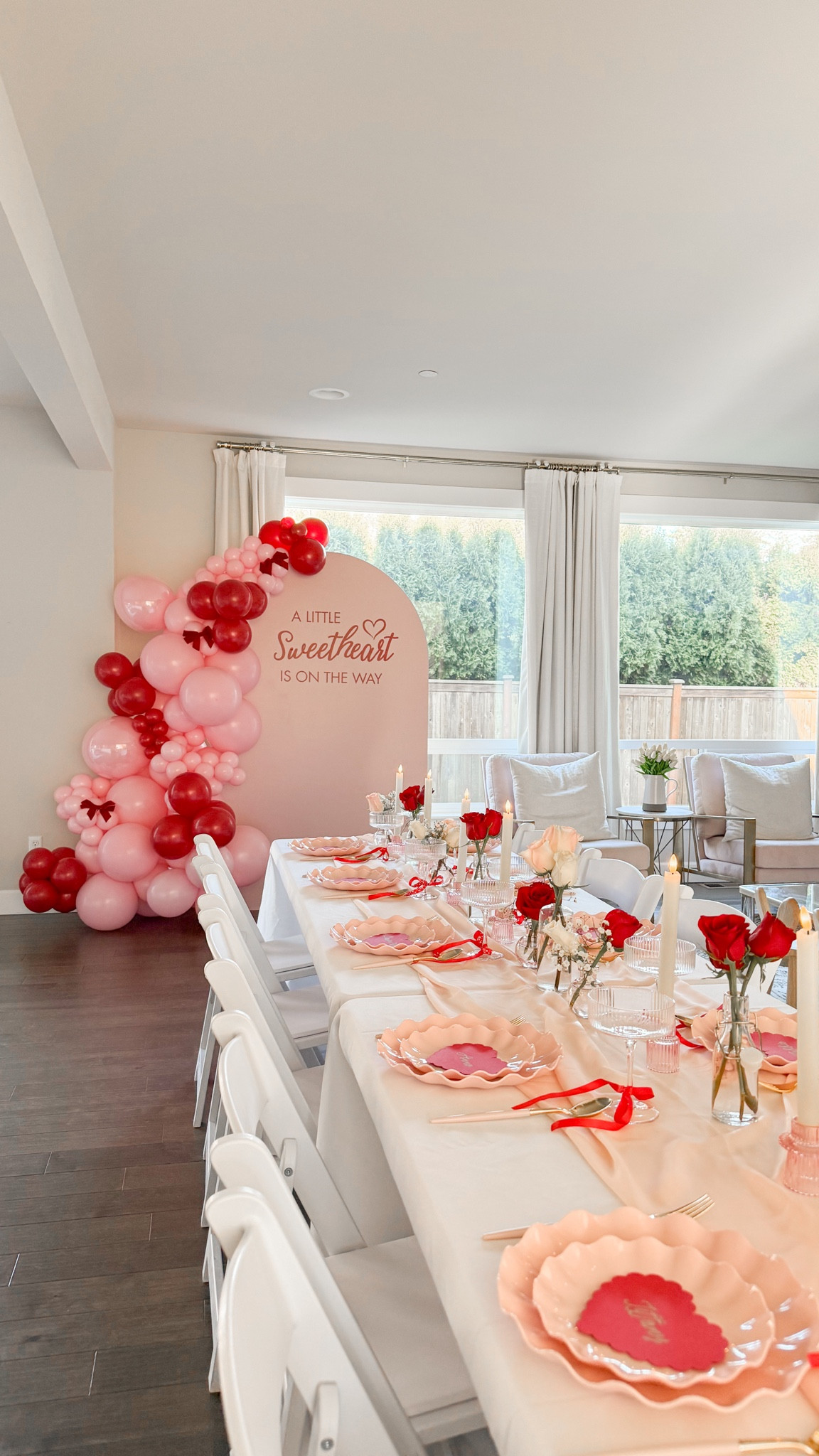 VALENTINES BABY SHOWER TABLE SETTING! 👶🏻🎀🌹

Chairs, Valentine’s Day Ribbons, Ribbed Coupe Glasses, Candlestick Holders, bud vases, pink plates, pink plastic silverware, cricut maker 3, table runner, tablecloth, transfer tape, Cricut removable vinyl 

#LTKParties #LTKMostLoved #LTKSeasonal