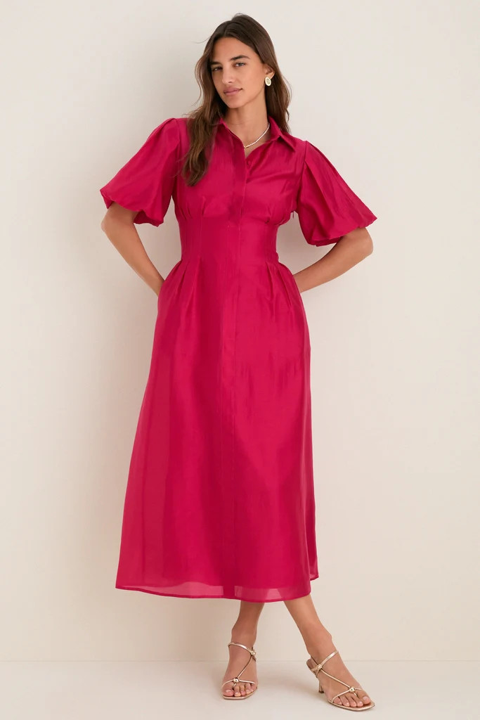 Raspberry Organza Delaney Dress | Tuckernuck (US)
