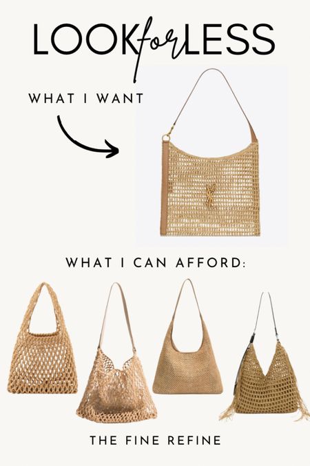 Tried duping this YSL raffia tote bag but it’s just too luxe!!! So in lieu of a good dupe I went with some designer-inspired versions. #lookforless 

#LTKstyletip #LTKitbag #LTKtravel