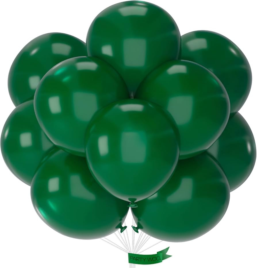 PartyWoo Dark Green Balloons 20pcs 18 Inch Emerald Hunter Forest Green Balloons for Wedding Boy B... | Amazon (US)