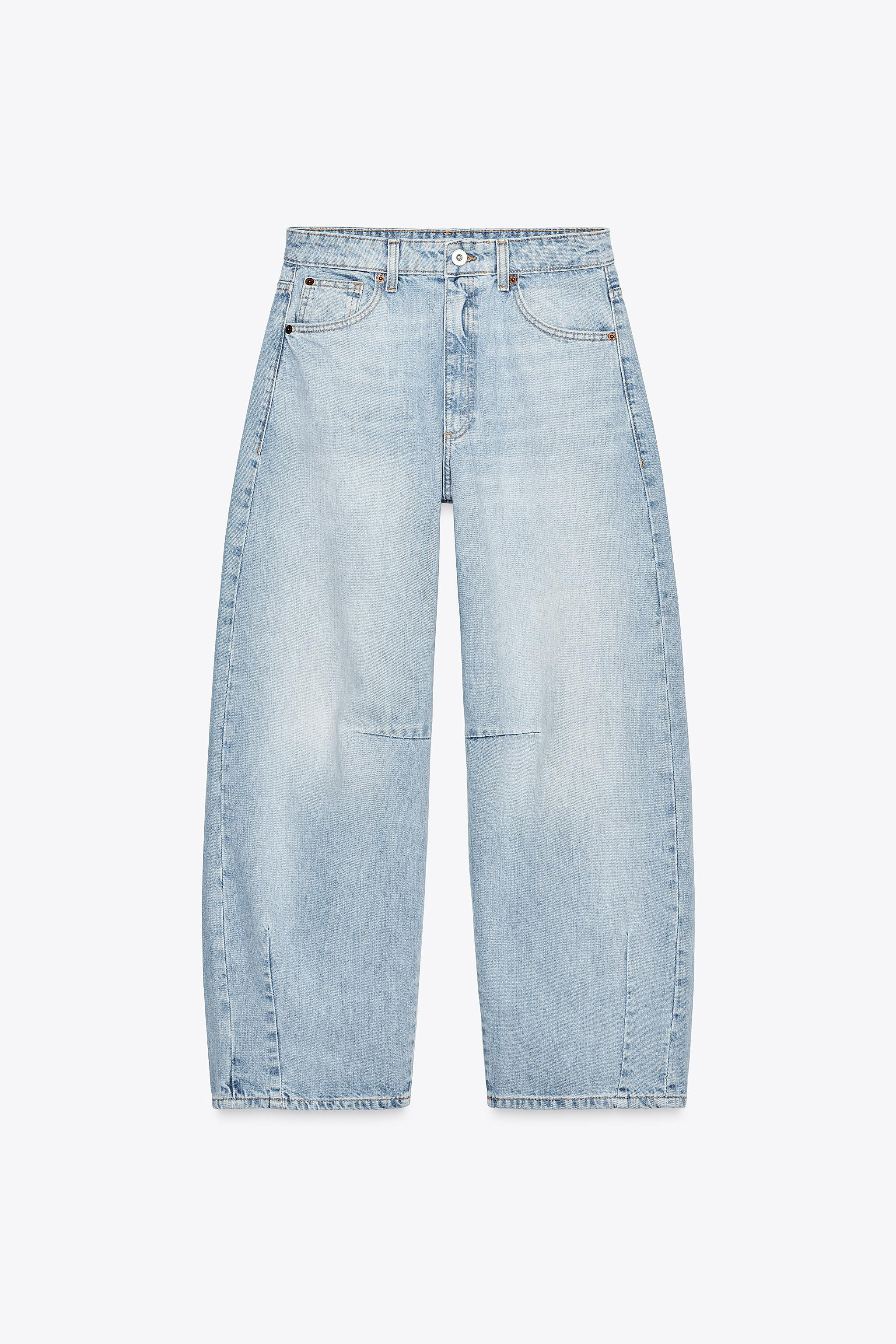 TRF BAGGY BALLOON MID-WAIST JEANS | Zara UK