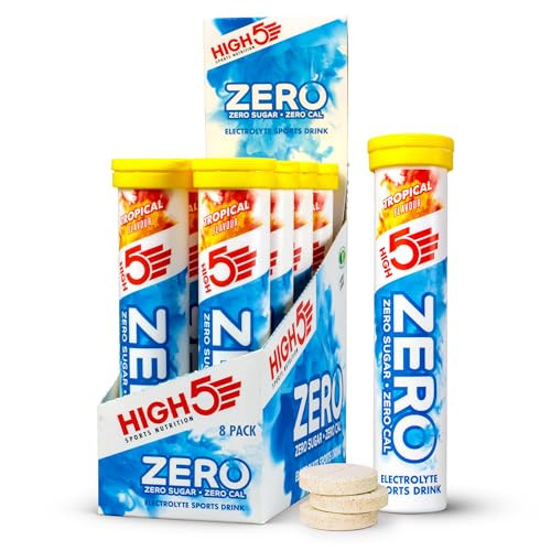HIGH5 ZERO Electrolyte Tablets | Hydration Tablets Enhanced with Vitamin C | 0 Calories & Sugar Free | Boost Hydration, Performance & Wellness | Tropical, 160 Tablets (20x, Pack of 8) | Amazon (UK)