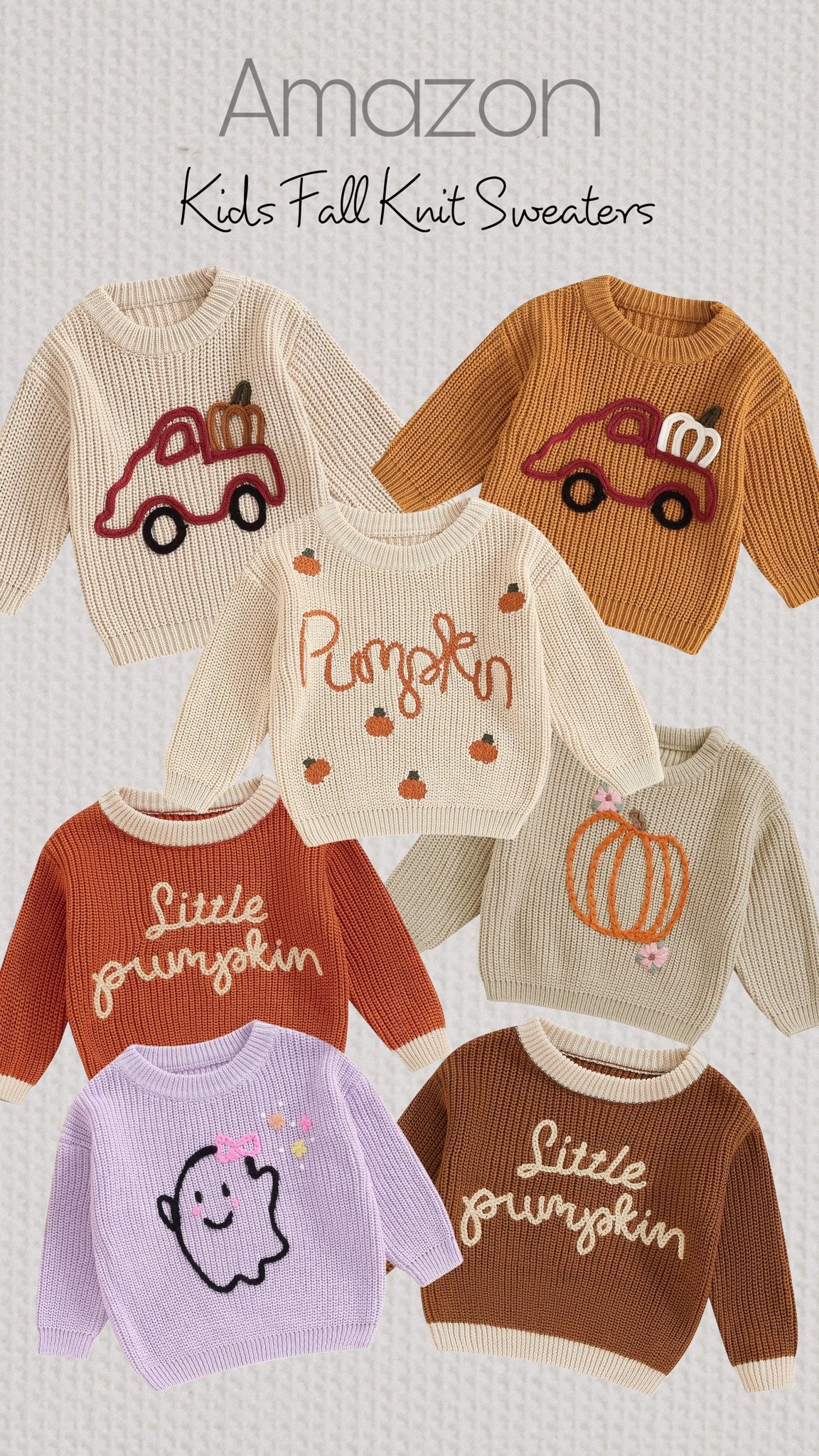 Kids fall knit sweaters