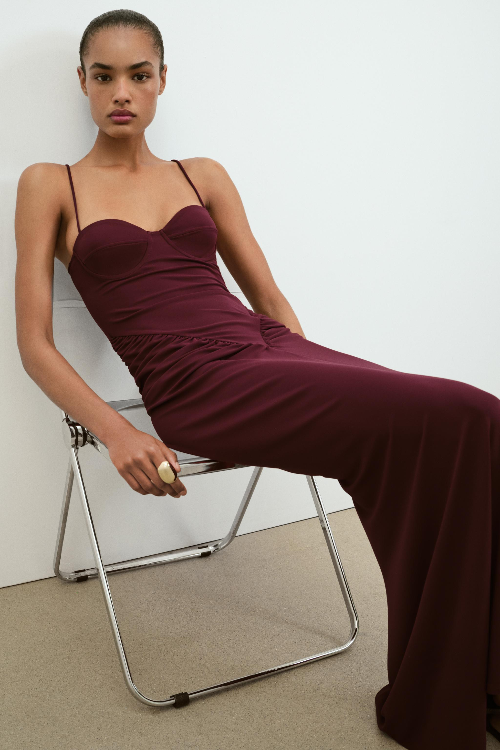 DRAPED CORSETRY-INSPIRED DRESS | Zara UK