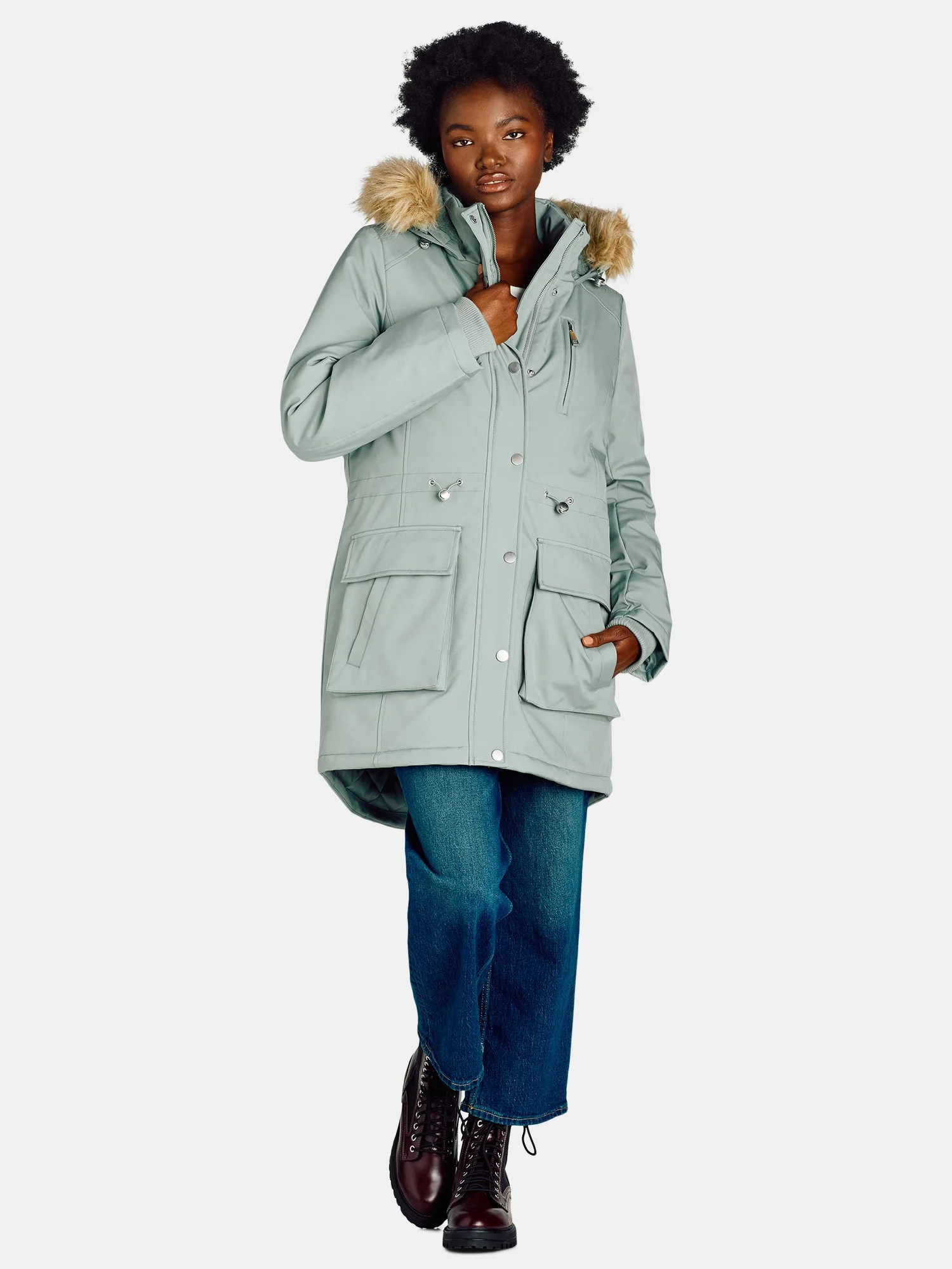 Time and Tru Women's and Women's Plus Heavyweight Anorak Jacket with Hood, Sizes XS-3X | Walmart (US)