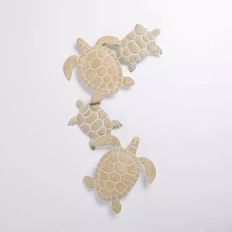 Tan Metal Sea Turtles Wall Plaque | Kirklands
