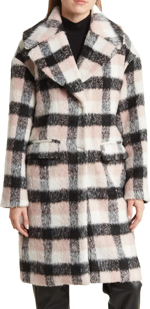 BCBGeneration Plaid Notch Collar Coat | Nordstromrack | Nordstrom Rack