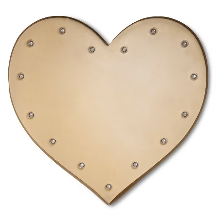 Metal Marquee Large - Solid Heart - Brass - Threshold™ | Target
